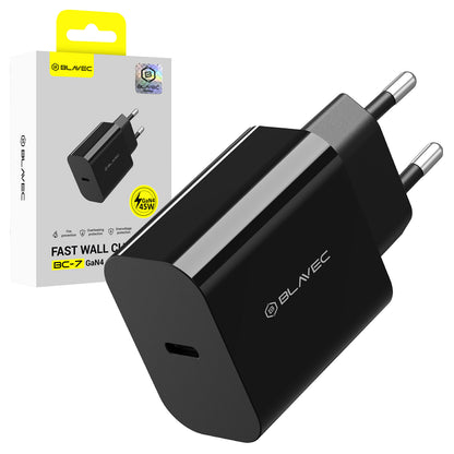Punjač za mrežu Blavec BC-7, 45W, 3A, 1 x USB-C, Crni