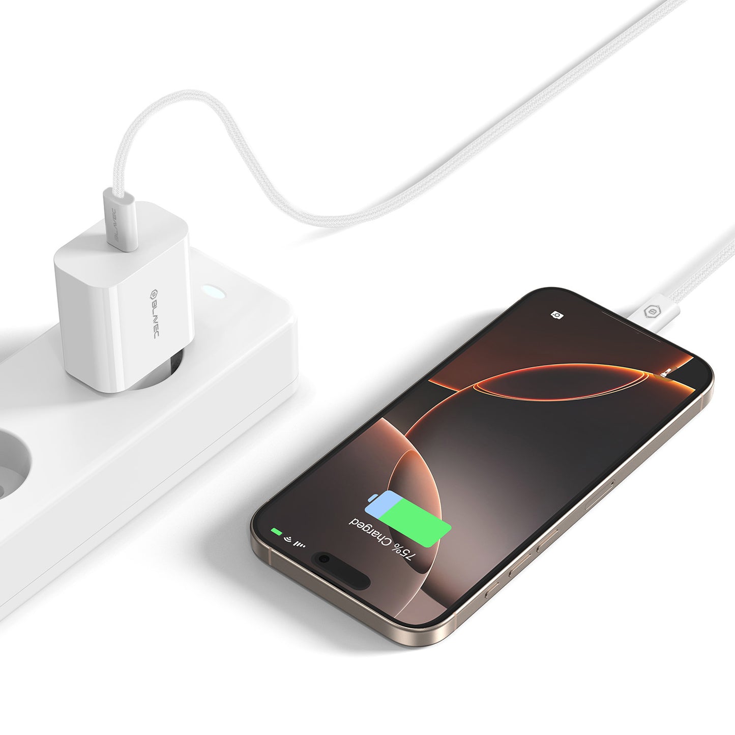 Punjač za mrežu Blavec BC-7, 45W, 3A, 1 x USB-C, Bijeli