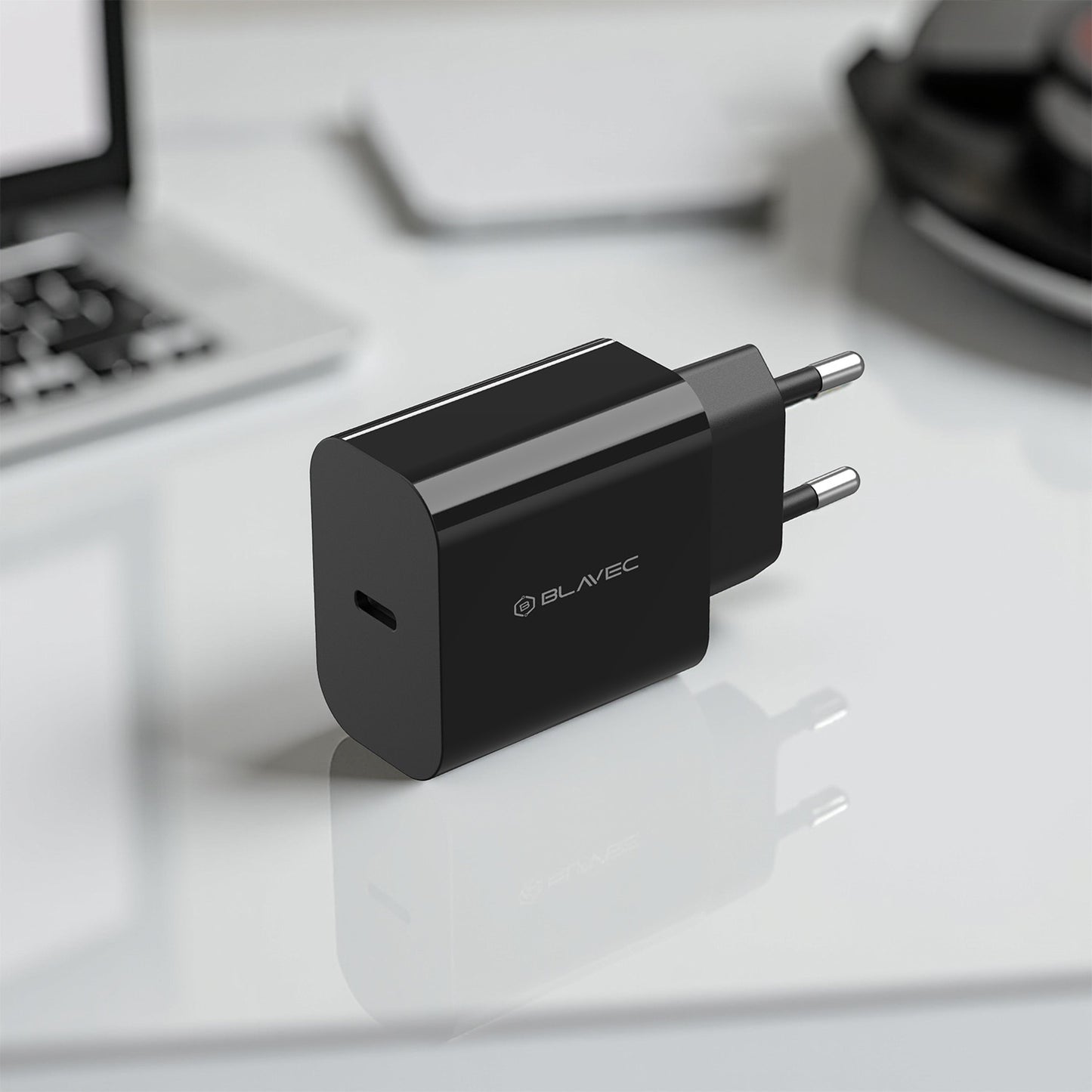 Punjač za mrežu Blavec BC-7, 45W, 3A, 1 x USB-C, Crni