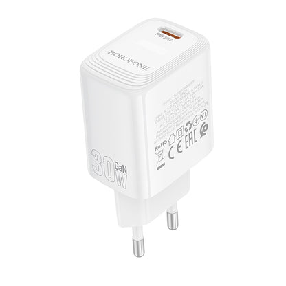 Punjač mreže Borofone BN28 Fuente, 30W, 3A, 1 x USB-C, Bijeli