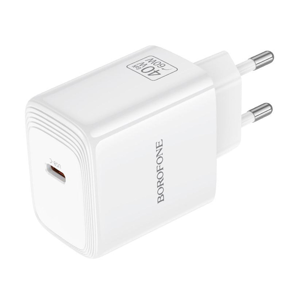 Mrežni punjač Borofone BN33 Fuente, 40W, 1 x USB-C, Bijeli