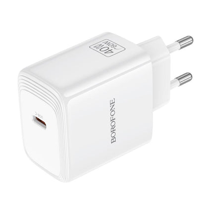 Mrežni punjač Borofone BN33 Fuente, 40W, 1 x USB-C, Bijeli
