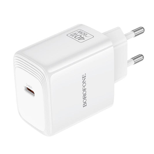 Mrežni punjač Borofone BN33 Fuente, 40W, 1 x USB-C, Bijeli