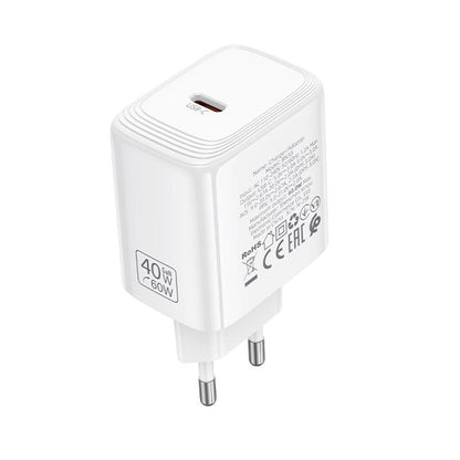 Mrežni punjač Borofone BN33 Fuente, 40W, 1 x USB-C, Bijeli