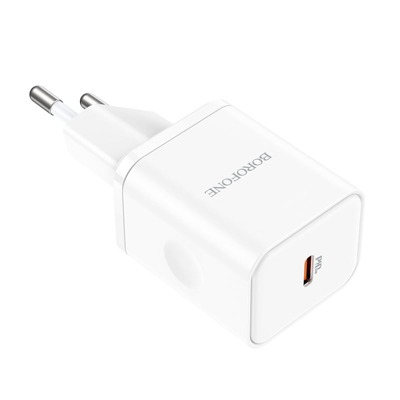 Punjač za mrežu Borofone BN6 Field, 20W, 3A, 1 x USB-C, Bijeli