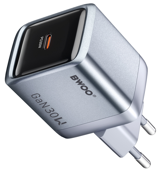 Mrežni punjač BWOO BO-CDA236, 30W, 3A, 1 x USB-C, Siva