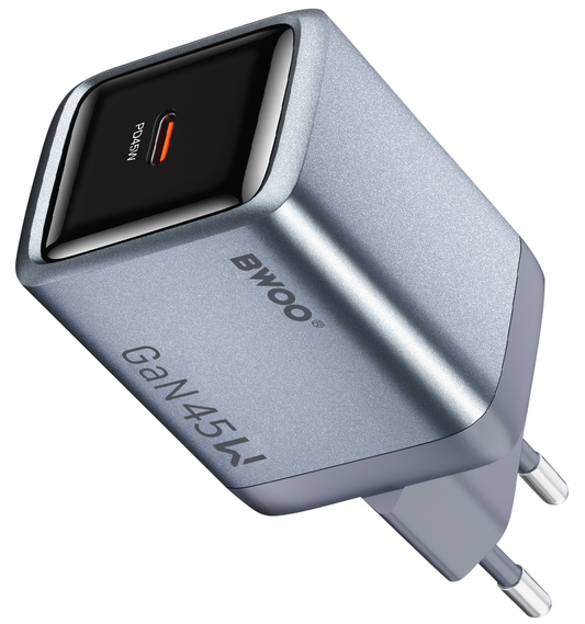 Mrežni punjač BWOO BO-CDA238, 45W, 3A, 1 x USB-C, Siva