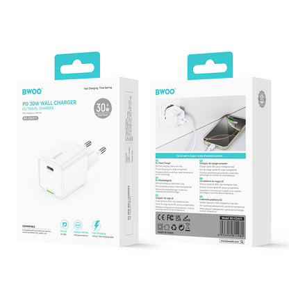 Punjač mreže BWOO CDA211, 30W, 3A, 1 x USB-C, Bijeli