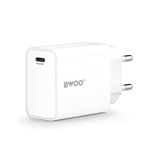 Mrežni punjač BWOO CDA226, 20W, 3A, 1 x USB-C, Bijeli