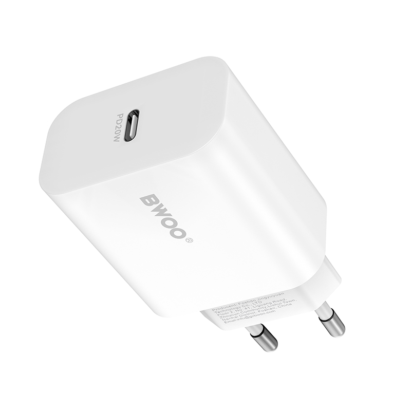 Mrežni punjač BWOO CDA233, 20W, 3A, 1 x USB-C, Bijeli