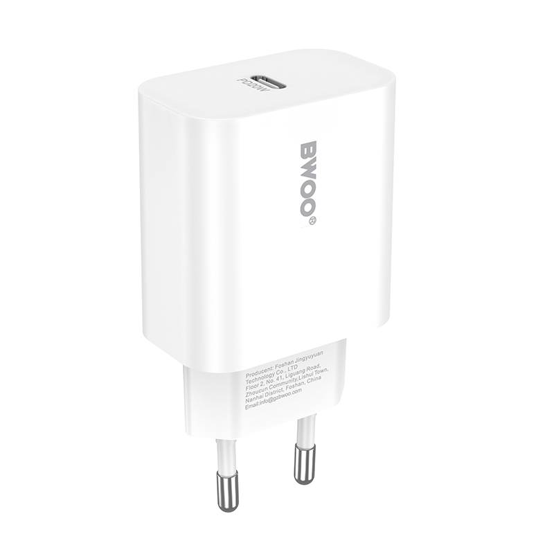 Mrežni punjač BWOO CDA233, 20W, 3A, 1 x USB-C, Bijeli