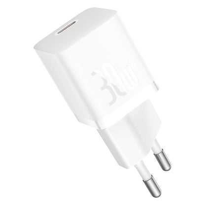 Mrežni punjač s USB-C kabelom Baseus GaN5S, 30W, 3A, 1 x USB-C, bijeli P10110902213-00