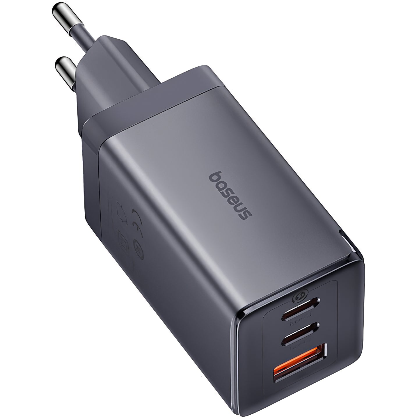 Punjač za mrežu s USB-C kabelom Baseus GaN5 Ultra, 65W, 3.25A, 1 x USB-A - 2 x USB-C, Sivi P10110812827-Z1