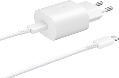Mrežni punjač s USB-C kabelom Samsung, 25W, 3A, 1 x USB-C, Bijeli EP-TA800XWEGWW