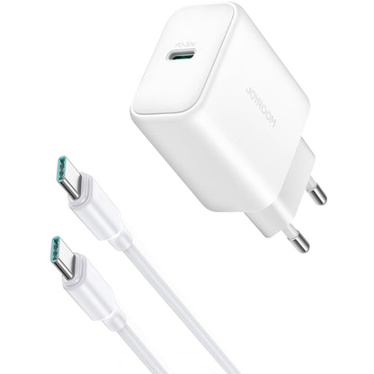 Punjač za mrežu s USB-C kabelom Joyroom JR-TCF24, 30W, 3A, 1 x USB-C, Bijeli