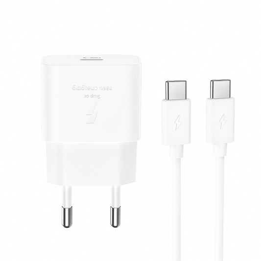 Punjač za mrežu s USB-C kabelom XO Design L167, 25W, 3A, 1 x USB-C, Bijeli
