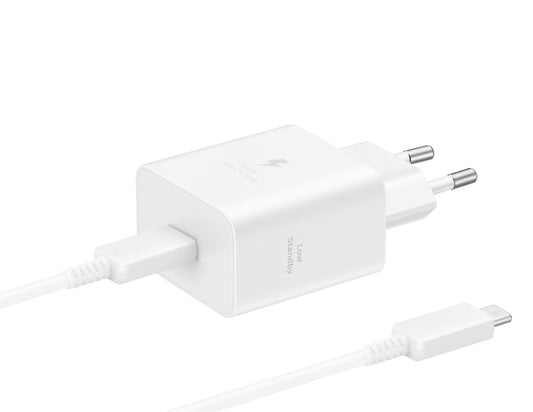 Punjač za mrežu s USB-C kabelom Samsung, 45W, 4.05A, 1 x USB-C, Bijeli EP-T4511XWEGEU