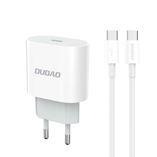 Punjač mreže s USB-C kabelom Dudao A14EUC, 20W, 3A, 1 x USB-C, Crni