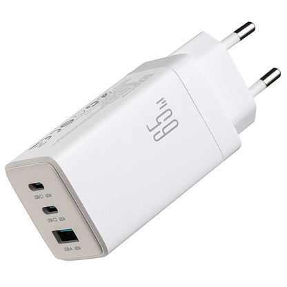 Mrežni punjač s USB-C kabelom Joyroom JR-TG10, 65W, 3.25A, 1 x USB-A - 2 x USB-C, Bijeli