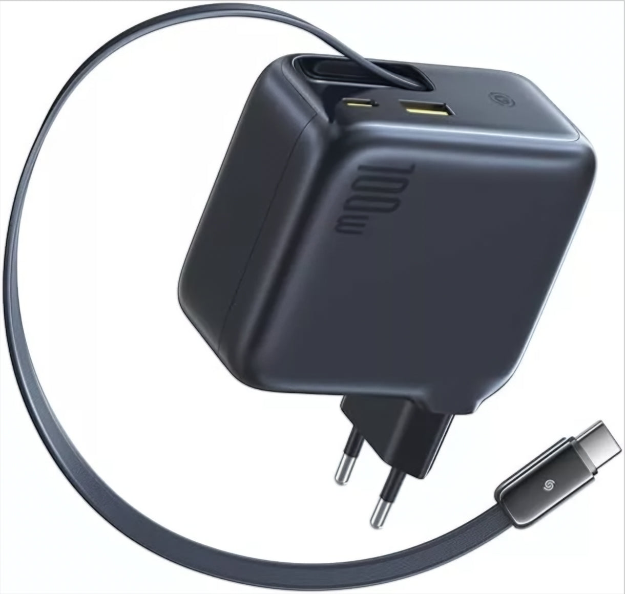 Punjač mreže s USB-C kabelom Baseus EnerCore CJ11, 100W, 1 x USB-A - 2 x USB-C, Crni E0120M00
