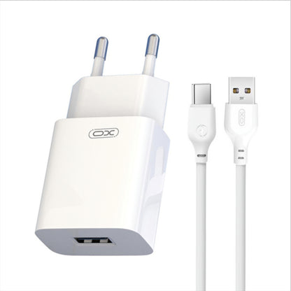 Punjač za mrežu s USB-C kabelom XO Design L99, 12W, 2.4A, 1 x USB-A, Bijela