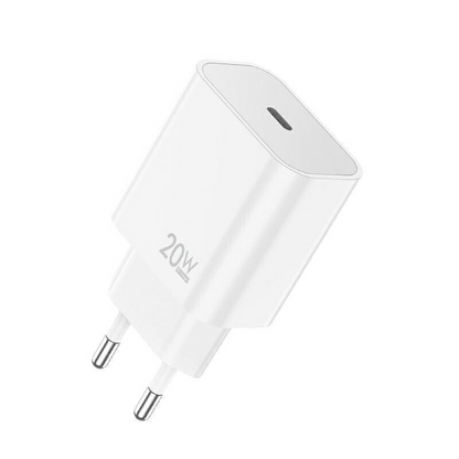 Punjač za mrežu s USB-C kabelom Sendem OG73, 20W, 3A, 1 x USB-C, Bijeli