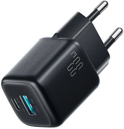 Punjač za mrežu s USB-C kabelom Joyroom JR-TG7, 33W, 3A, 1 x USB-A - 1 x USB-C, Crna