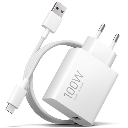Punjač za mrežu s USB-C kabelom Xiaomi MY-19-ER, 100W, 6.1A, 1 x USB-A, Bijeli BHR095VEU