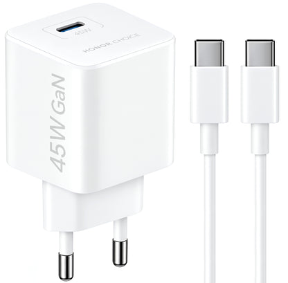 Punjač za mrežu s USB-C kabelom Honor Choice CP045E, 45W, 3A, 1 x USB-C, Bijela 5504ALHP