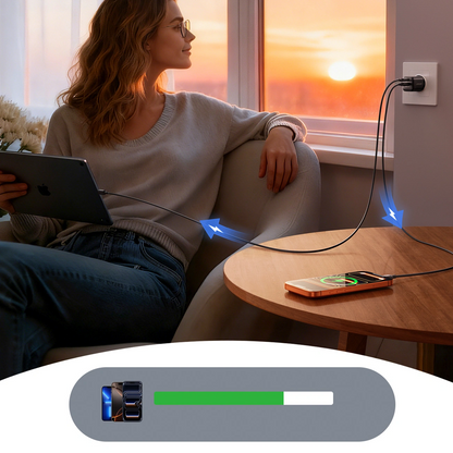 Punjač za mrežu s USB-C kabelom Joyroom JR-TG7, 33W, 3A, 1 x USB-A - 1 x USB-C, Crna