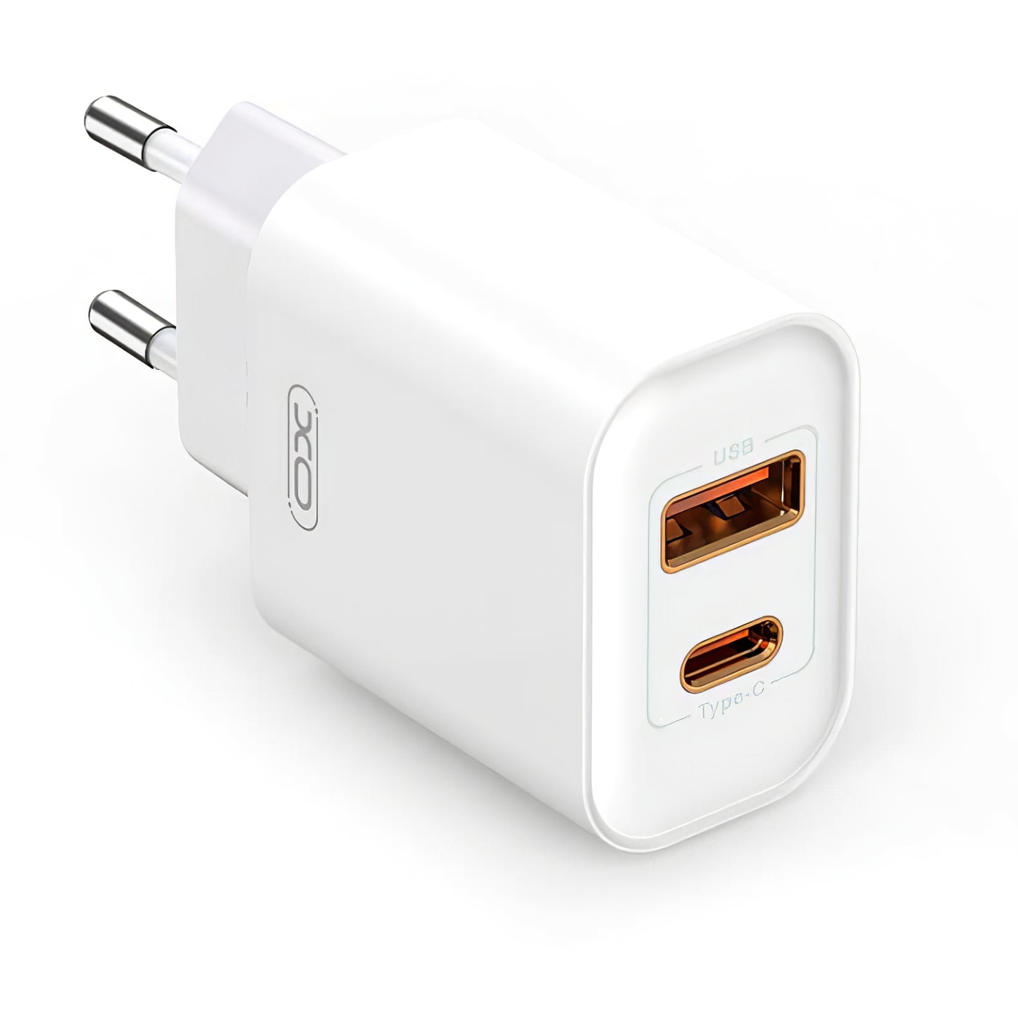 Punjač za mrežu s Lightning kabelom XO Design CE12, 20W, 3A, 1 x USB-A - 1 x USB-C, Bijeli