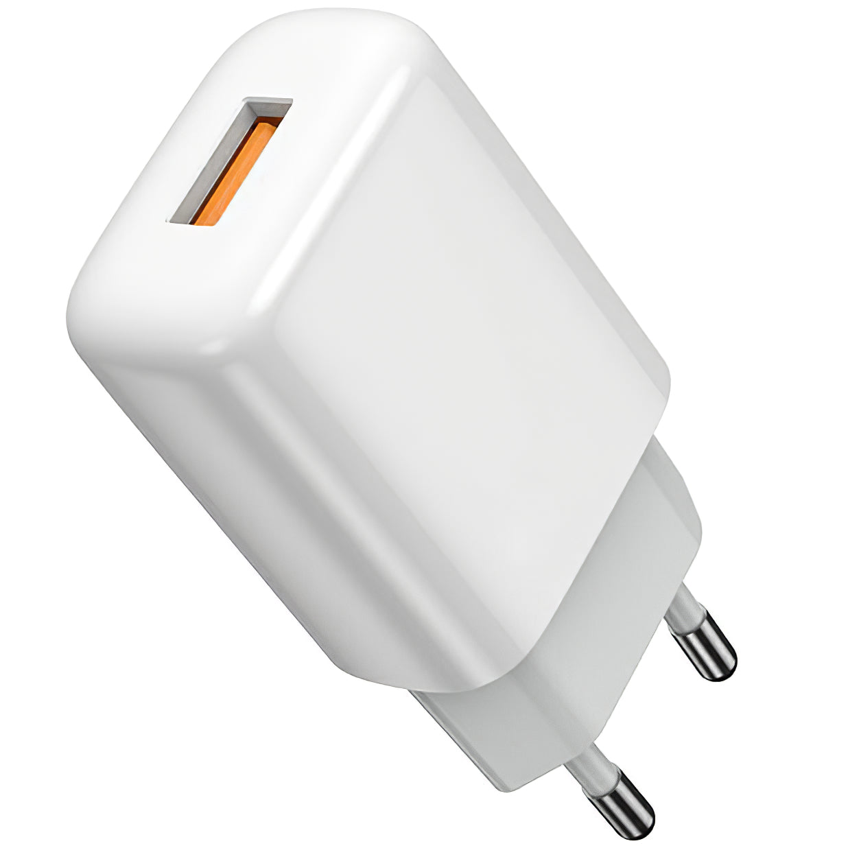 Punjač za mrežu s USB-C kabelom Prestico F7S, 12W, 2.4A, 1 x USB-A, Bijeli
