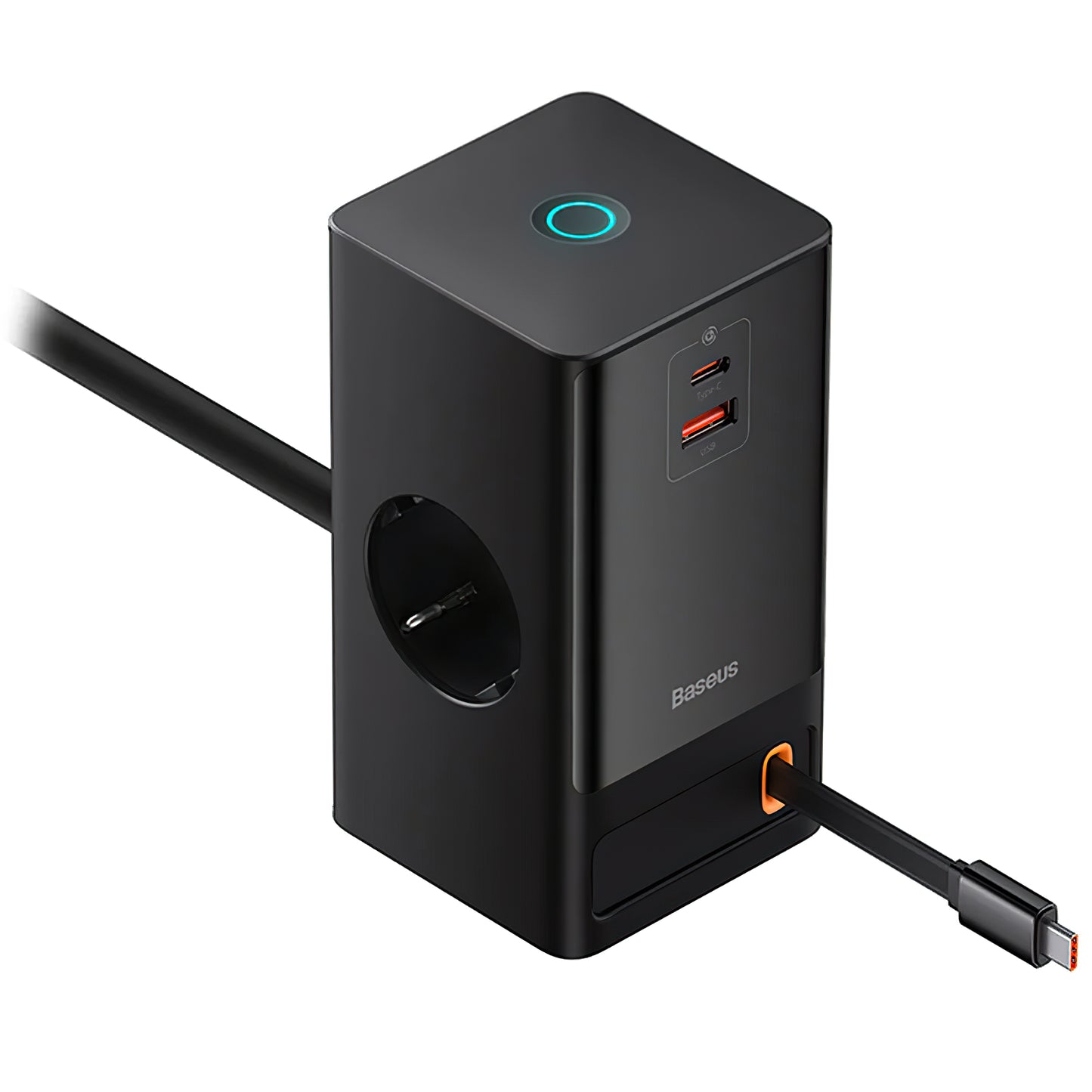 Produžni kabel Baseus GaN3 Pro PowerStrip, 65W, 3.25A, 1 x USB-A - 1 x USB-C - 2 x Schuko, Crni PSLR000301