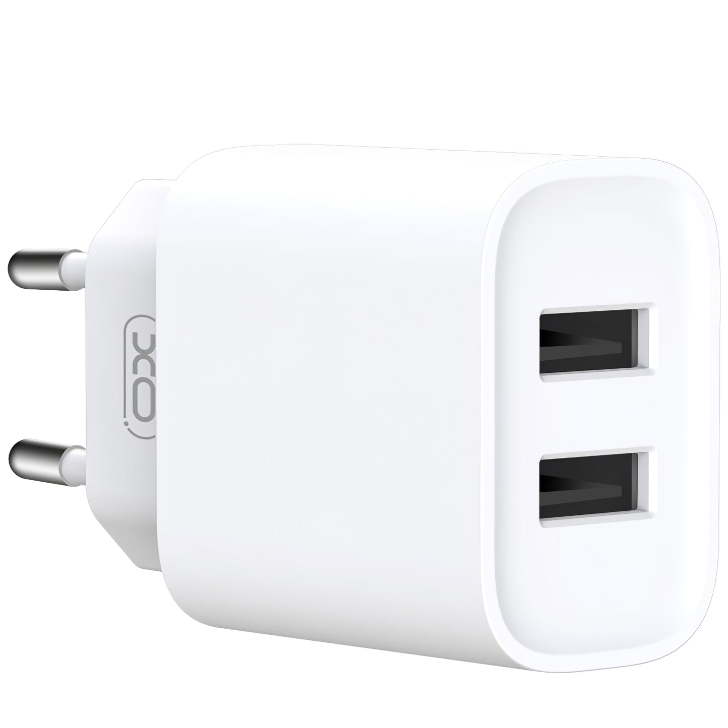 Punjač za mrežu s mikroUSB kabelom XO Design CE02C, 10.5W, 2.1A, 2 x USB-A, Bijeli