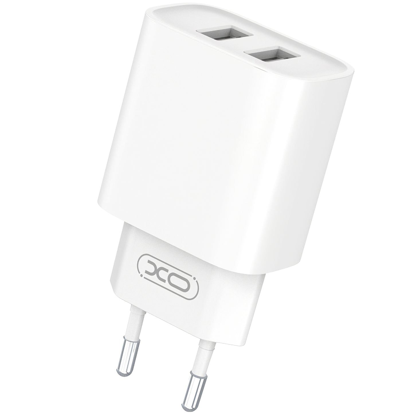 Mrežni punjač s USB-C kabelom XO Design BPCE02C, 10.5W, 2.1A, 2 x USB-A, Bijeli