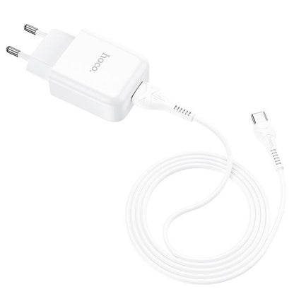Punjač za mrežu s USB-C kabelom HOCO N2, 10W, 2A, 1 x USB-A, Bijeli