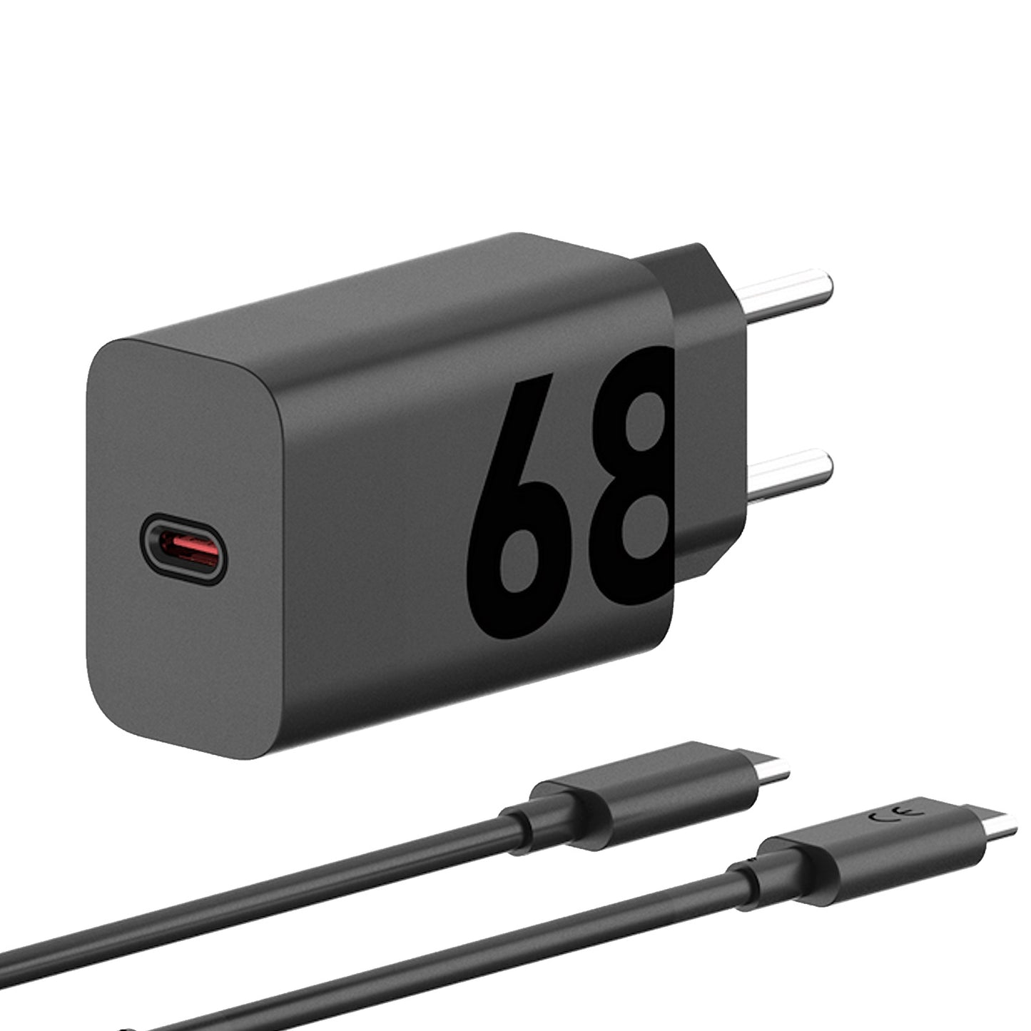 Punjač za mrežu s USB-C kabelom Motorola, 68W, 6.2A, 1 x USB-C, crni PG38C06281