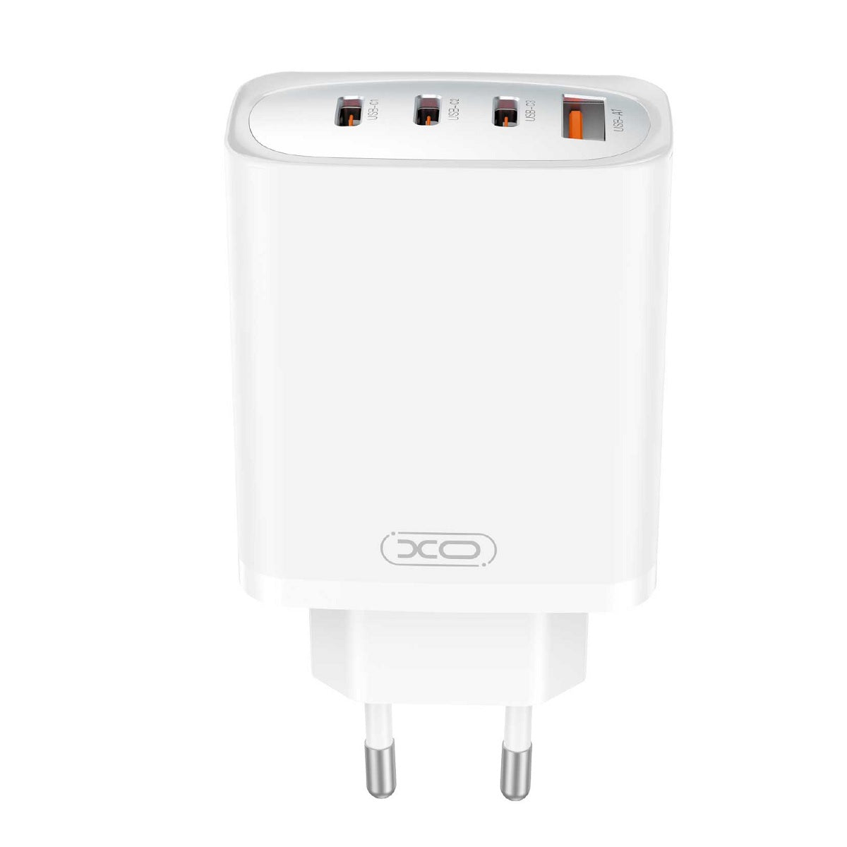 Punjač za mrežu s USB-C kabelom XO Design CE23, 65W, 3.25A, 1 x USB-A - 3 x USB-C, Bijeli