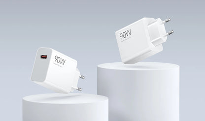 Punjač za mrežu s USB-C kabelom Xiaomi, 90W, 6.1A, 1 x USB-A, Bijeli