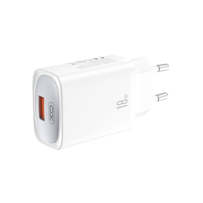 Mrežni punjač s USB-C kabelom XO Design CE19, 18W, 3A, 1 x USB-A, Bijeli