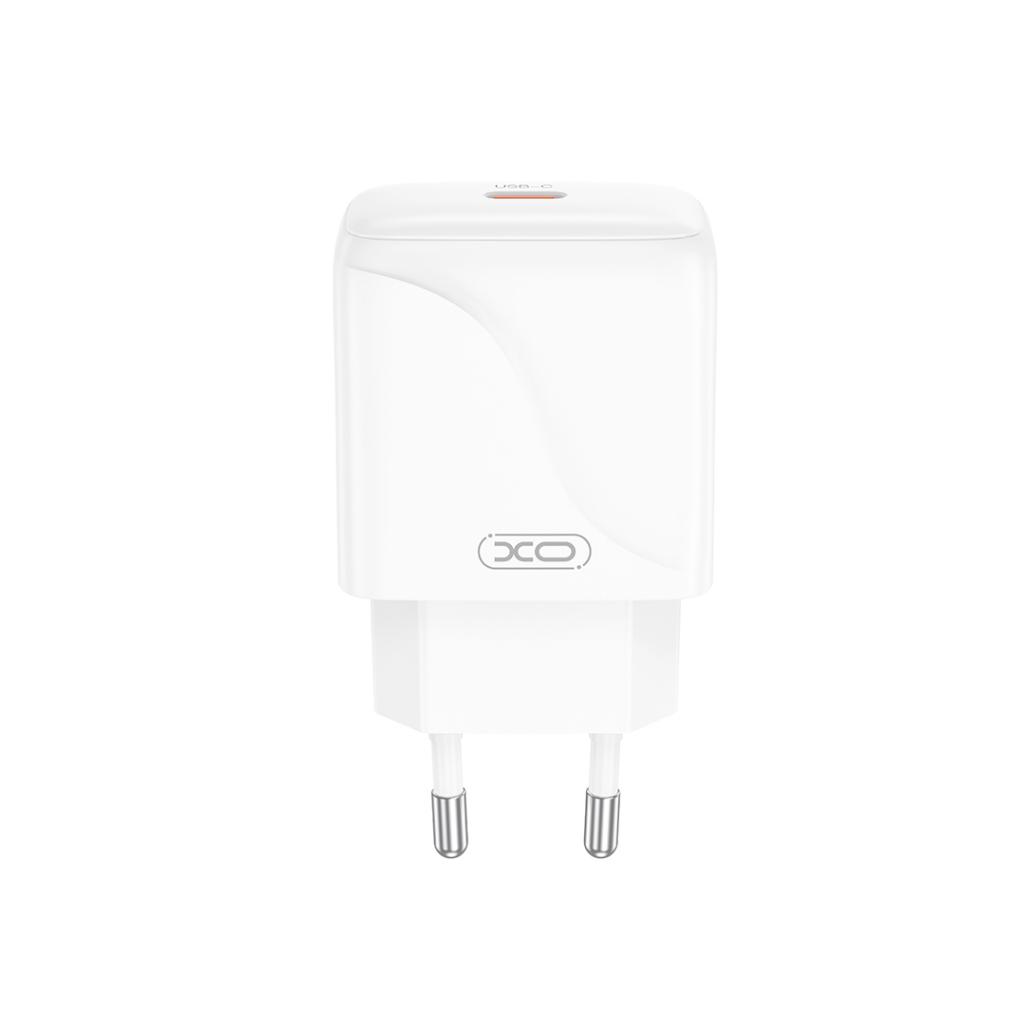 Punjač za mrežu s USB-C kabelom XO Design L141, 20W, 3A, 1 x USB-C, Bijeli