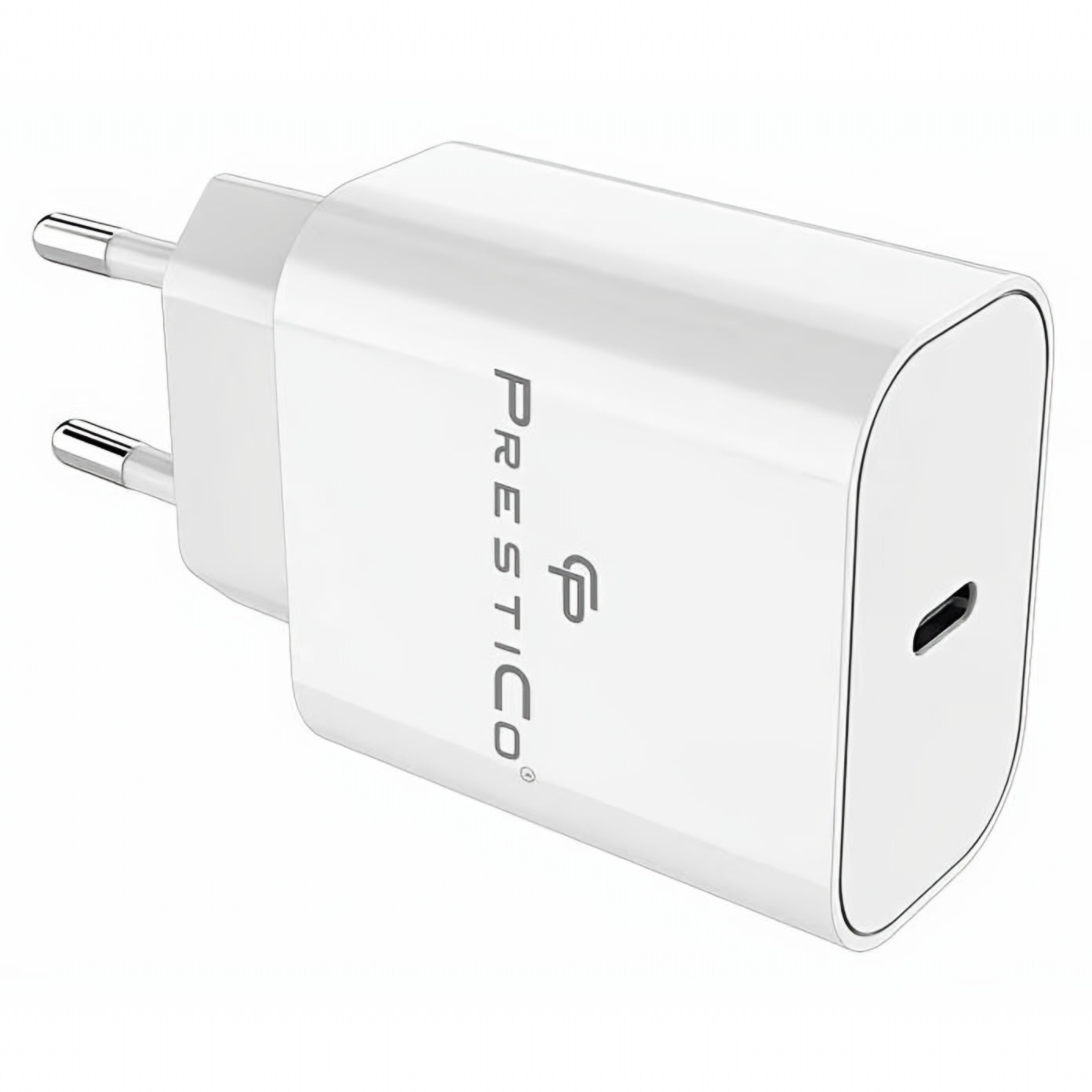Mrežni punjač s USB-C kabelom Prestico F15S-C, 30W, 3A, 1 x USB-C, Bijeli