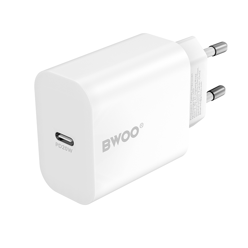 Punjač za mrežu s Lightning kabelom BWOO CDA233, 20W, 3A, 1 x USB-C, Bijeli