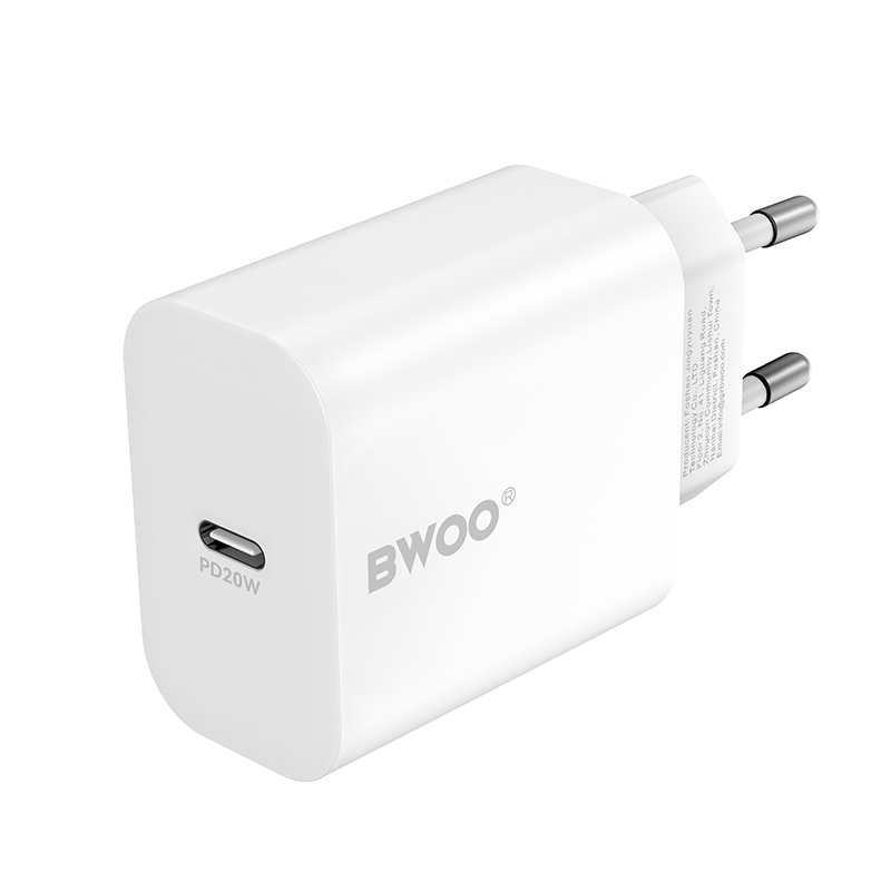Punjač za mrežu s USB-C kabelom BWOO CDA233, 20W, 3A, 1 x USB-C, Bijeli