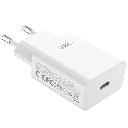 Mrežni punjač s Lightning kabelom XO Design L126, 20W, 3A, 1 x USB-C, Bijeli