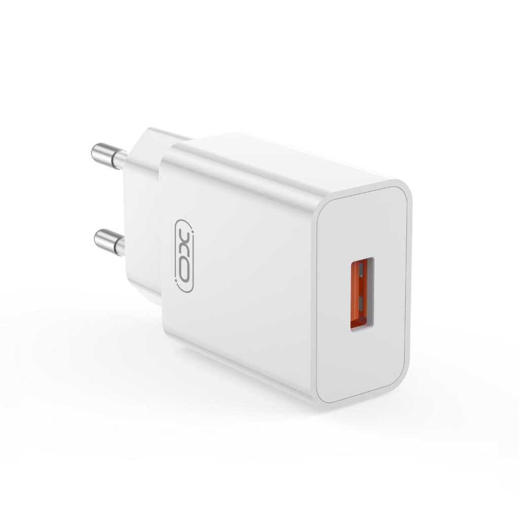 Mrežni punjač s microUSB kabelom XO Design L127, 18W, 3A, 1 x USB-A, Bijeli