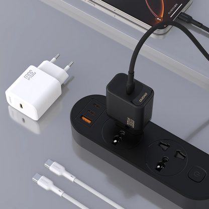Mrežni punjač s USB-C kabelom Dudao A27PCEU, 30W, 3A, 1 x USB-C, Crna