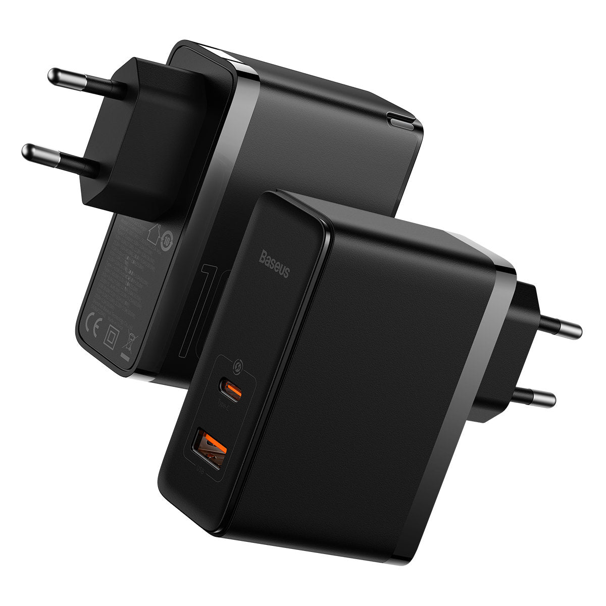 Mrežni punjač s USB-C kabelom Baseus GaN5 Pro, 100W, 3A, 1 x USB-A - 1 x USB-C, Crni CCGP090201