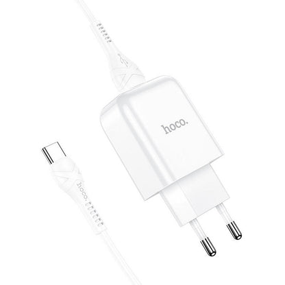 Punjač za mrežu s USB-C kabelom HOCO N2, 10W, 2A, 1 x USB-A, Bijeli
