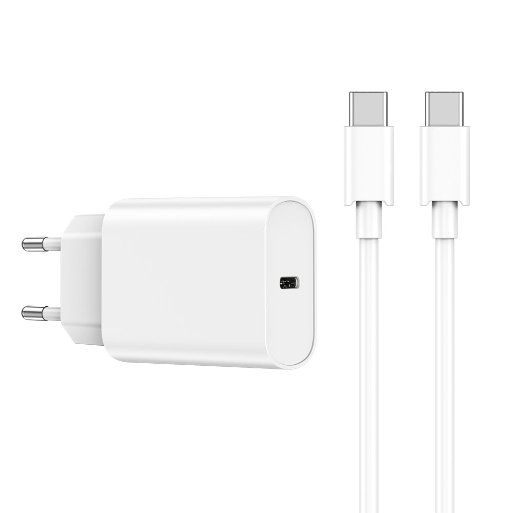 Punjač za mrežu s USB-C kabelom WiWu Wi-U001, 20W, 3A, 1 x USB-C, Bijeli